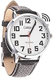 Cirbic Big Talking Watch with Jumbo Numbers for Visually impaired with North American Male Voice (Black)