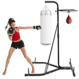 VEVOR Boxing Stand for Heavy Bag and Speed Bag, Punching Bag Stand Holds Up to 132 lbs, Foldable Free-Standing Speed Bag Platform Station Boxing Stand, for Home and Gym Fitness