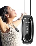 Personal Air Purifier,Roseplay A10 Portale Air Purifier, Necklace Version, Two Gears of Negative Ions,Wearable anywhere for Travel, Airplane, Office, Home,Black