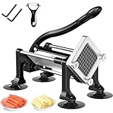 SeewtLice Commercial French Fry Cutter Stainless Steel, Potato Cutter for Fries with 3/8Inch Blade, French Fries Cutter with Suction Feet, Suitable for Cucumber, Vegetables, Carrot