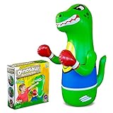Preferred Toys - Inflatable Punching Bag for Kids - Bop Bag Inflatable Punching Toy - Inflatable Dinosaur with Instant Bounce Back Movement - Bottom Space Can Use Sand or Water (47” Height)