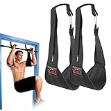 Deagle Sports Ab Straps for Pull up Bar Men & Women - Hanging Ab and Lifting Straps, Ab Workout Equipment and Pull up Assistance Band for Building Six Packs - Standard Size - Black