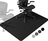 Office Hardwood Floor Chair Mat - Computer Chair Mat for Hardwood Floors, Pad for Hardwood and Tile Floors, Large Anti-Slip Home Desk Chair Mat, Easy Clean, NOT for Carpets, 36' X 55' Black