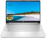 HP Newest 15.6' FHD Thin Light Laptop Computer, 6-Core AMD Ryzen 5 5500U( i7-1060G7), 16GB RAM, 1TB NVMe SSD, Backlit Keyboard, WiFi, Camera, HDMI, Fast Charge, Win 11, w/CUE Accessories