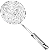 Versatile Stainless Steel Spider Strainer/Skimmer/Ladle for Cooking and Frying, Chirano Kitchen Gadgets Wire Strainer Pasta Strainer Spoon (6 Inch)