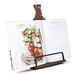 VYNOPA Wood Cookbook Stand Adjustable Recipe Book iPad Rustic Holder Thanksgiving Day Christmas Gift for Grandma, Mother, Women