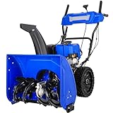 BILT HARD 24 Inch Snow Blower 2 Stage, 209cc 4 Stroke Engine Gas Powered Snowblower with Corded Electric Start and LED Light, Self Propelled Snow Removal Equipment