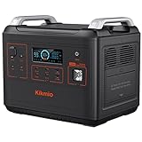 Kikmio Portable Power Station 2000W(Peak 4000W), 2000Wh Backup Battery LiFePO4 Fast Charge 1.5 hours 100%, Solar Generator with 6 110V AC Outlet for Outdoors Home CPAP Camping Travel Emergency