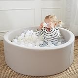 Large Foam Ball Pit for Toddlers - This Stylish Ball Pit Creates a Fun and Safe Play Area for Your Kids & Babies - Soft Ballpit That Fits Nicely with Any Decor - Balls not Incl.