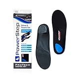 PowerStep ProTech Control + MET Insoles - Ball of Foot Pain Relief Insole - Over Pronation Orthotic Insert for Women and Men (M 8-8.5 W 10-10.5)