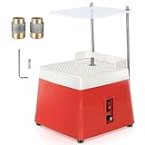 Lifancy Stained Glass Grinder, Portable Glass Grinder with 5/8' + 1' Replaceable Diamond Grinder Bit + Acrylic Bezel (110 V, 65 W,Red)