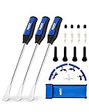 Orion Motor Tech Tire Spoon Kit, 20pc Tire Changing Tool for Motorcycle Dirt Bike Lawn Tractor Bicycle, 11.5' Small Motorcycle Tire Spoons Tire Removal Tool with 4pc Rim Covers Valve Tool Valve Cores