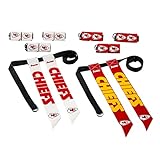 Franklin Sports NFL Kansas City Chiefs Flag Football Sets - NFL Team Belts and Flags - Flag Football Equipment for Kids and Adults