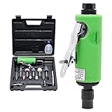 DOTOOL 1/4' Mini Air Die Grinder Kit Straight Pneumatic 28000 RPM Rear Exhaust Polisher Heavy Duty with 1/4'(6MM) and 1/8'(3MM) Collets Mini and Compact Size, Polishing Tool