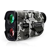 Hawkray Hunting Rangefinder with Rechargeable Battery, 1200Y Camo Laser Range Finder 6X Magnification, Distance/Angle/Speed/Scan Multi-Functional Waterproof Rangefinder with Case