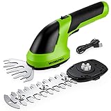 WORKPRO Cordless Grass Shear & Shrubbery Trimmer - 2 in 1 Handheld 7.2V Electric Grass Trimmer Hedge Shears/Grass Cutter Rechargeable Lithium-Ion Battery and Type-C Cable Included