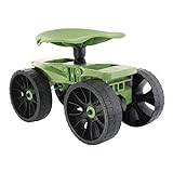 TheXceptional Wheelie Scoot | Premium Rolling Work Seat | Comfort Utility Garden Stool with Never Flat Wheels | Made in USA by Vertex | Model EX500