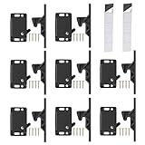 RV Drawer Latches and Catches, 8 Pack RV Cabinet Door Latches and Catches, 10 LBS Pull Force Latch for RV Camper Motor Trailor Home Office Cabinet Drawer, with Mounting Screws and Double-Sided Tape
