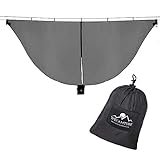 Wecamture Hammock Bug Mosquito Net XL 11x4.6FT No-See-Ums Polyester Fabric for 360 Degree Protection Dual Sided Diagonal Zipper for Easy Access Fits All Hammocks