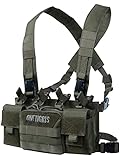 OneTigris Chest Rig, MOLLE Chest Rigs Tactical Chest Rig Dangler Pouch Utility Admin Pouch IFAK Medical Organizer EDC for Outdoor Hunting Shooting Hiking