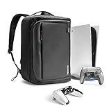 tomtoc Travel Backpack for PS5 Console, Accessories, Protective Carrying Case Storage Bag Compatible with Sony PlayStation 5 Console, Headset, 2 Game Discs, PS5 Controller, Charging Station