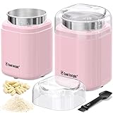COOL KNIGHT Electric Pill Crusher, 200W Pill Grinder Suitable for Grinding and Crushing Various Pills, Small or Large Medicines and Vitamin Tablets to Fine Powder (Pink)