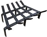 Hi-Flame HIFLAME 15 Inch Fireplace Log Grate Steel Fire Grate for Wood Burning Stove Firewood Holder, Heavy Duty Wide Iron for Indoor Chimney and Outdoor Camping Fire Pit (Black) (15 Inch)