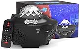 LED Planetarium Star Projector Night Light with Ocean Wave and Starlight Modes — Projector with Speaker, USB Port and Sound Activated Mode — Galaxy Night Light for The Bedroom for Kids and Adults