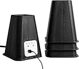 Bee Neat Heavy Duty 7.25 INCH Bed Risers - Furniture Lifts for Dorm, Tables, Chairs, Sofa Legs - Safe & Secure with USB & Electrical Outlets - Set of 4(1 with USB 3 with Non USB)
