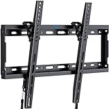 Pipishell Tilt TV Wall Mount Bracket for Most 26-55 Inch LED LCD OLED Flat Curved Screen TVs up to 99lbs Max VESA 400x400mm, Low Profile and 8 Degrees Tilting TV Mount Fits 16 inch Wood Stud spacing