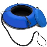 PTAHAN 40' Heavy Duty Snow Tube,Snow Tubes for Sledding Heavy Duty with Inner Seat and Canvas Cover Blue