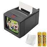 Porta Slide Illuminated Slide Viewer Battery Operated & Pressure Activated LED Transparency Viewer for 2x2 & 35mm Photographs, Film, Pictures Tabletop & Handheld Portable Device w/Cleaning Cloth