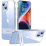 TORRAS MoonClimber for iPhone 15 Plus Case, [3 Stand Ways][Non-Yellowing & Military Grade Shockproof] Protective Slim Hard Clear Phone Case with Stand 6.7'' 2023, Crystal Clear