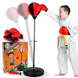 Funeed Punching Bag with Stand for Kids Boxing Bag with Gloves for Boys 8-10-12