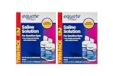 Equate Saline Solution for Sensitive Eyes, 12 FL Oz Bottles, ( 2 Twin Pack ) Total 4 Count, Complete and Proper Eye Care Solution
