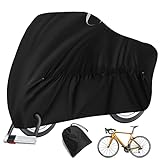 Bike Cover Outdoor Waterproof Bicycle Covers for 1, 2 or 3 Bikes - Bicycle Covers Rain Sun UV Dust Wind Proof Bike Storage Covers with Reflective Strips & Lock Holes for Mountain Road Electric Bikes