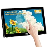 Kenowa Portable Monitor Touchscreen, 7 inch Small Monitor HD 1024x600 Mini Display Dual HDMI Port External Monitor for Raspberry Pi Laptop PC Xbox PS4/5 Switch Built-in Speakers