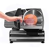 Chefman Electric Deli Slicer With Adjustable Slices, Stainless Steel Blades, Safe Feet - For Ham, Cheese, Bread, Fruit & Veggies