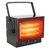 Hykolity Electric Garage Heater, 5000W Fan-Forced Ceiling Mount Heater, 240V Hardwired Heater with Built-in Thermostat, Industrial Heater for Garage, Workshop (Power Cord not Included)