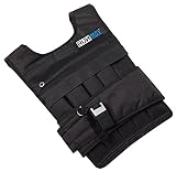 RUNFast rm40p RUNmax 12lb-140lb Weighted Vest (with Shoulder Pads, 40lb), Black