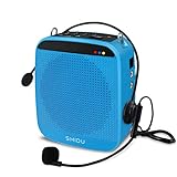 Recbot Voice Amplifier for Teachers, 15W Portable Rechargeable Personal Voice Amplifier for Teachers Elderly Tour Guide Classroom Training Meeting Yoga (Blue with Adapter)