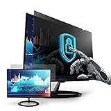 Premium Privacy Screen Filter for 27 Inches Desktop Computer Monitor with Aspect Ratio 16:9. Screen Protector Size is 23.54 inch width x 13.27 inch height. Anti Glare and Anti Blue Light Protection