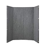 Versare VersaFold Acoustical Room Divider - Folding Partition Panel Sound Reducing Screen | Office Divider | Gray 8 x 6.6