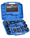 Orion Motor Tech Master Ball Joint Press Kit, 23pc Ball Joint Press & U Joint Removal Kit with Sockets and Universal Adapters, Heavy Duty Ball Joint Tool Set for Most 2WD 4WD Cars Light Trucks SUVs