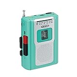 Jensen CR-100 Retro Portable AM/FM Radio Personal Cassette Player Compact Lightweight Design Stereo AM/FM Radio Cassette Player/Recorder & Built in Speaker (Teal Limited Edition)