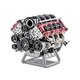 Newcomer V8 Mini Engine Model Kits That Works, RC Simulation Dynamic V8 Engine Internal Combustion Engine Model DIY Assembly for AX90104 SCX10Ⅱ Capra VS4-10 Pro/Ultra Model Car - KIT Version