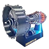 CPZI Turbofan Engine Model TR900 Aircraft Engine Kit Turbojet Engine Model Aviation Engine - New Model Adds Red and Blue Lights to Increase Size - Adult Gift Mechanical Science and Education Toys
