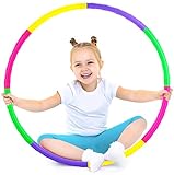 ILNCLUY Kids Exercise Hoops, Detachable Adjustable Size Weight Kids Colorful Hoops Ring, Suitable for Girls, Boys Fitness and Pet Training