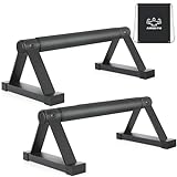 Airogym Push Up Bars Heavy-Duty Metal Parallettes Workout Stands With Ergonomic Cushioned Foam Grip Push up Handles with Non-Slip Sturdy Structure Portable Strength Training Equipment for Men & Women