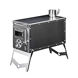 OneTigris Tiger Roar Tent Stove, Portable Wood Burning Stove for Winter Camping Hunting and Outdoor Cooking, Pipes Included.
